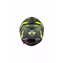 Casco Evoluzione PR — XL, amarillo fluorescente, negro mate